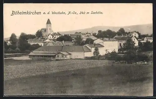 AK Böheimkirchen an der Westbahn, Ortsansicht aus der Ferne