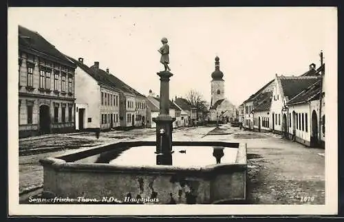 AK Thaya, Hauptplatz mit Kirche