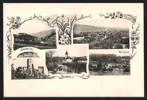 AK Poigen-Grünberg, Ortsansichten, Ruine Grub