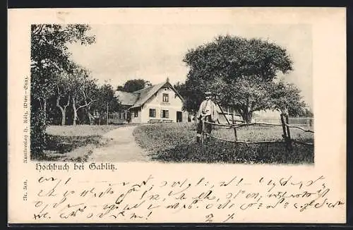 AK Gablitz, Hochbuch, Weg zum Gasthof