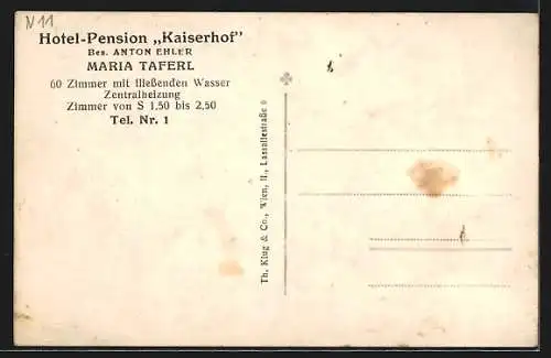 AK Maria Taferl, Hotel-Pension Kaiserhof