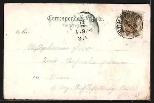 Lithographie St. Anton a. d. Jessnitz, Winterbach, Treffling-Fall, Ursprung