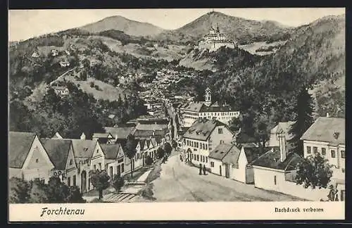 AK Forchtenstein, Forchtenau aus der Vogelschau