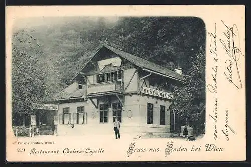 AK Baden bei Wien, Restaurant Cholera-Capelle