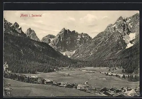 AK Moos, Ortsansicht aus der Ferne