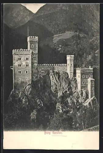 AK Klausen, Burg Gerstein aus der Vogelschau