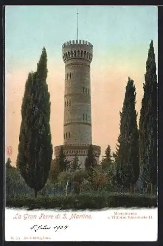 AK San Martino della Battaglia, La Gran Torre, Monumento a Vittorio Emanuele II.