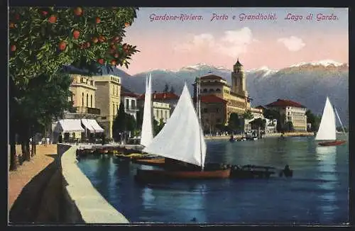 AK Gardone Riviera, Porto e Grandhotel, Lago di Garda