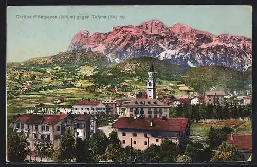 AK Cortina d`Ampezzo, Ortsansicht gegen Tofana