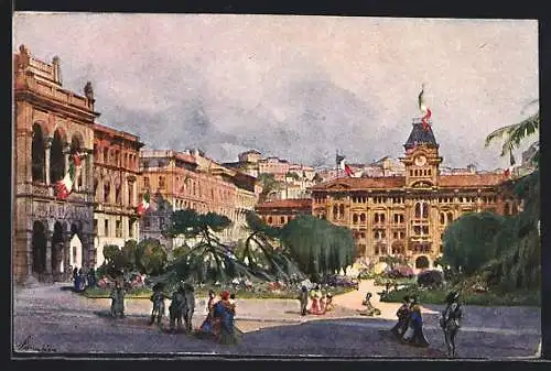 AK Trieste, Piazza grande e Palazzo Municipale