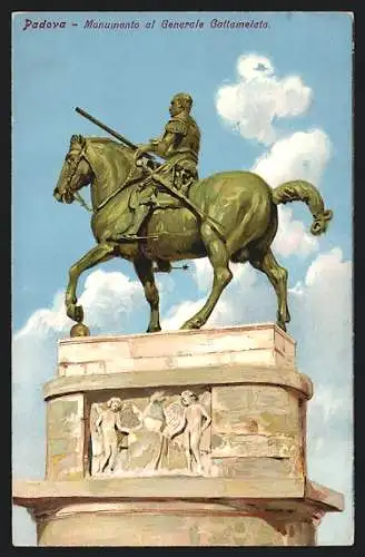 Künstler-AK Padova, Monumento al Generale Gattamelata