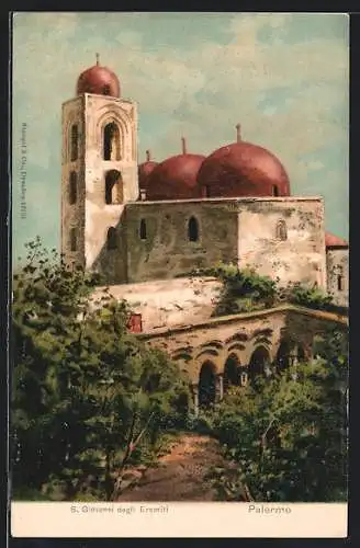 Künstler-AK Palermo, S. Giovanni degli Eremiti
