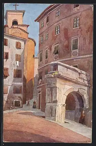 Künstler-AK Trieste, Arco di Riccardo