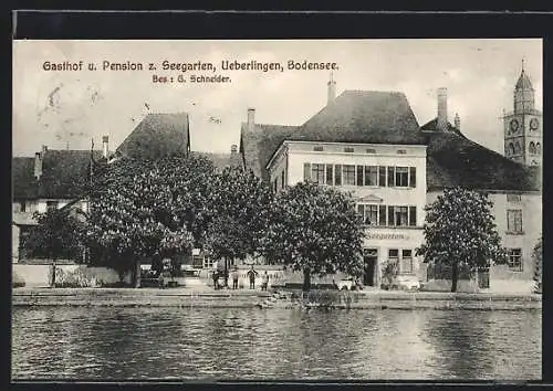 AK Überlingen / Bodensee, Gasthof und Pension Seegarten