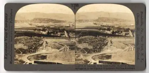 Stereo-Fotografie Keystone View Company, Meadville, Ansicht Stirling / Schottland, Outlook from Stirling Castle