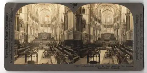Stereo-Fotografie Keystone View Company, Meadville, Ansicht Canterbury, Cathedral Choir & Altar