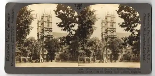 Stereo-Fotografie Keystone View Company, Meadville, Ansicht London, Westminster Abbey from Dean's Yard