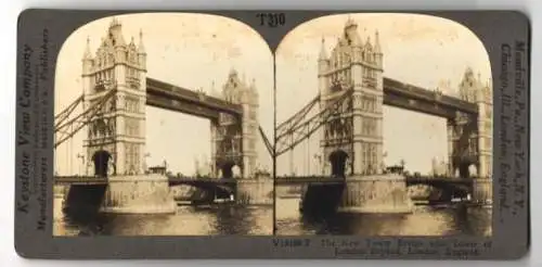 Stereo-Fotografie Keystone View Company, Meadville, Ansicht London, Tower Bridge