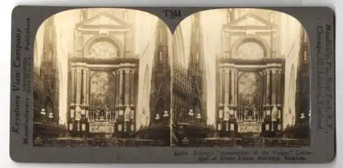 Stereo-Fotografie Keystone View Company, Meadville, Ansicht Antwerpen - Antwerp, Cathedral of Notre Dame