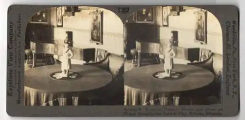 Stereo-Fotografie Keystone View Company, Meadville, Ansicht Weimar, Room in Goethe's House