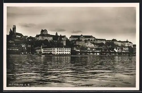 AK Meersburg a. B., Uferpartie mit Kirche