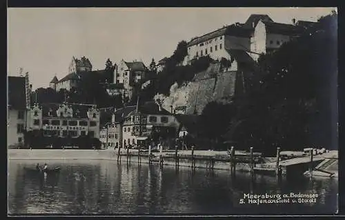 AK Meersburg a. Bodensee, Hafenansicht