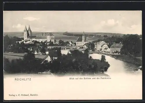 AK Rochlitz, Blick auf das Schloss und die Petrikirche