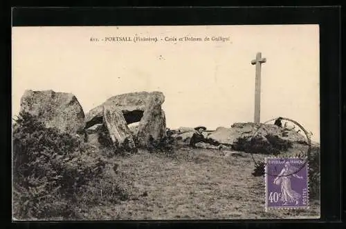 AK Portsall, Croix et Dolmen de Guiligui, Ausgrabung