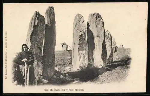 AK Menhirs du vieux Moulin, Ausgrabung