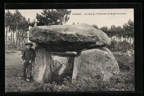 AK Carnac, Arrière du Ier Dolmen de Mané-Keriohed, Ausgrabung