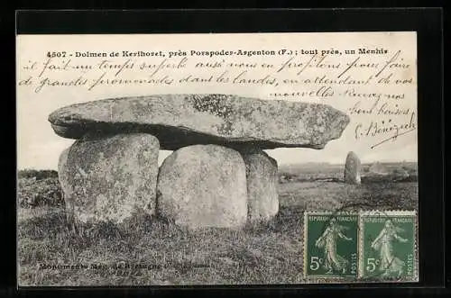 AK Kerihoret près Porspoder-Argenton, Dolmen, Ausgrabung