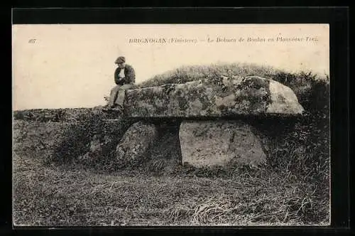 AK Brignogan, Le Dolmen de Boulan en Plounéour-Trez, Ausgrabung