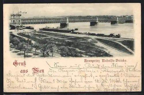 AK Wien, Die Kronprinz Rudolfs-Brücke