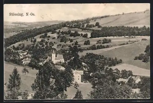 AK Stössing /N.-Oe., Ortsansicht aus der Vogelschau