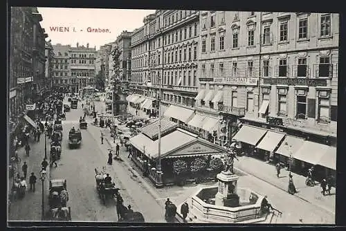 AK Wien, Café Schrangl und Restaurant Zur grossen Tabakspfeife am Graben
