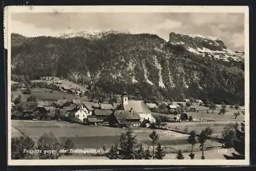 AK Tauplitz, Ortsansicht gegen das Todtengebirge