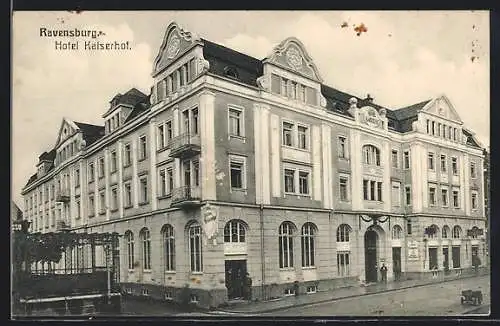 AK Ravensburg / Württ., Partie am Hotel Kaiserhof