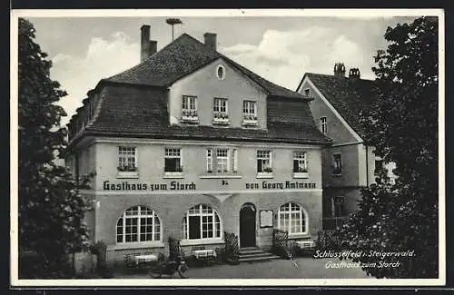 AK Schlüsselfeld, Gasthaus zum Storch von Georg Amtmann