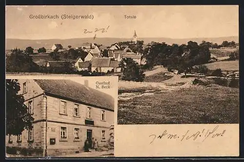 AK Grossbirkach /Steigerwald, Gasthof N. Beck, Totalansicht