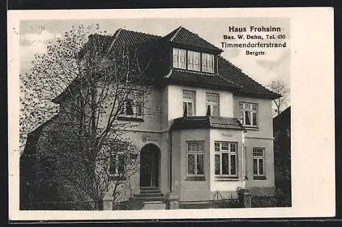 AK Timmendorferstrand, Hotel Haus Frohsinn W. Dehn, Bergstrasse