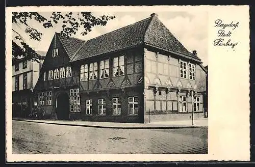 AK Bergedorf, Hotel Stadt Hamburg, Strassenansicht