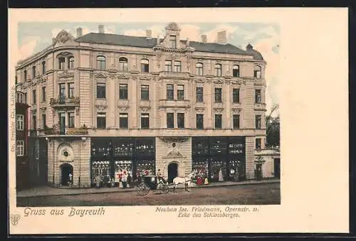 AK Bayreuth, Neubau Jos. Friedmann, Opernstrasse 11