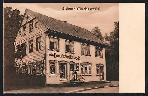 AK Steinach /Thür., Gasthaus Oskar Heubach Conditorei und Cafe