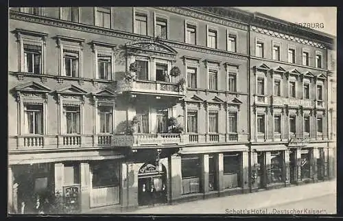 AK Würzburg, Schotts Hotel Deutscher Kaiser