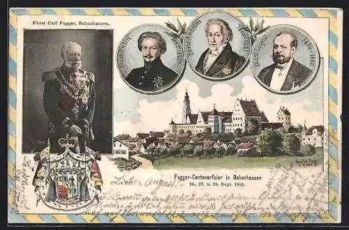 Künstler-AK Eugen Felle: Babenhausen / Schwaben, Fugger-Centennarfeier 1903, Fürst Carl Fugger