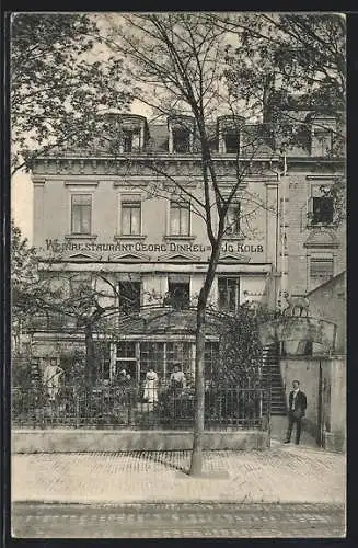 AK Würzburg, Wein-Restaurant zum Weissen Lamm, Gerberstrasse Ecke Unterer Mainkai