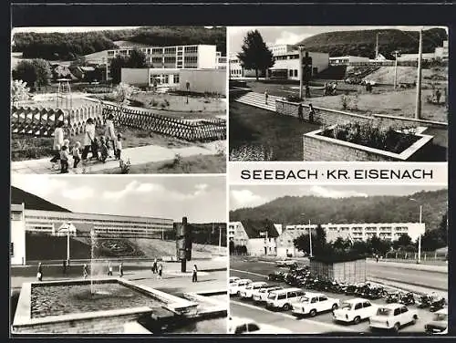 AK Seebach Kr. Eisenach, Vier Ansichten aus dem Ort