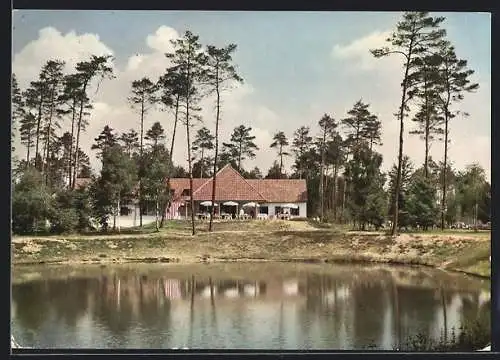 AK Bruchsal, Autobbahn-Rasthaus und Hotel an der Bundesautobahn Heidelberg-Karlsruhe