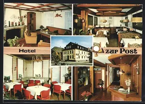 AK Lennestadt, Hotel Zur Post in fünf Ansichten