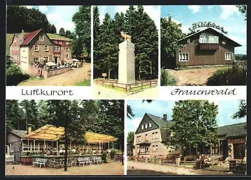 AK Frauenwald, Waldcafé Lenkgrund, Fraubachmühle, Milchbar